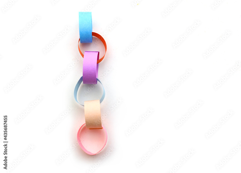 colorful chain papers; string colorful chain papers; string