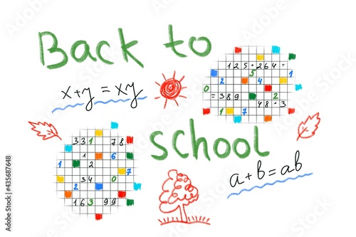 Back to school concept colourful 