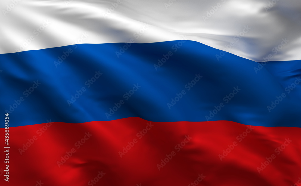 Abstract Russian Flag Illustration 3D Render (3D Rendering) Abstract Russian Flag Illustration 3D Render (3D Rendering)
