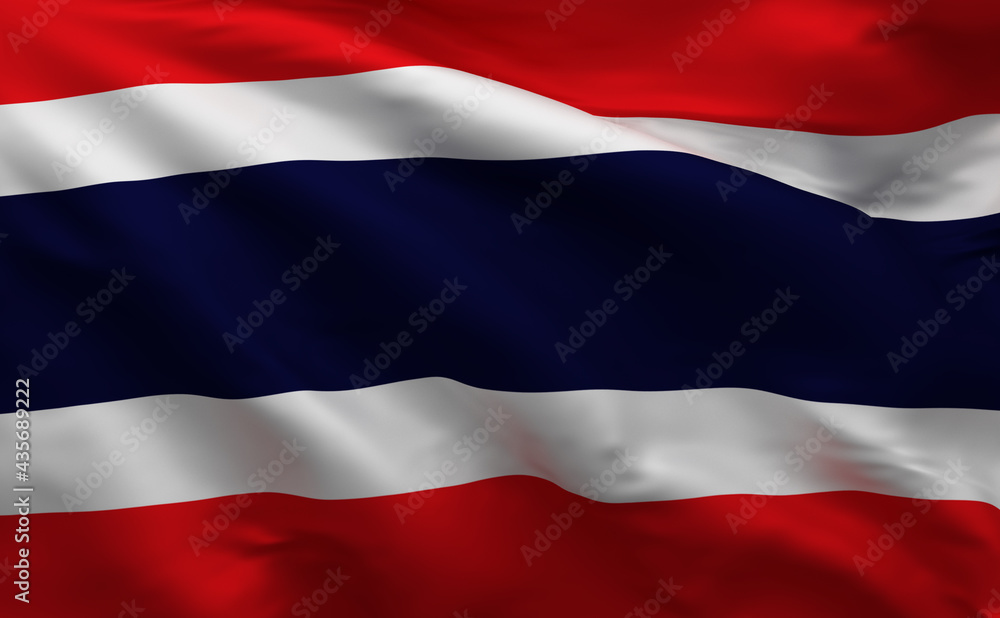 Thailand 3D Flag (3D Render)