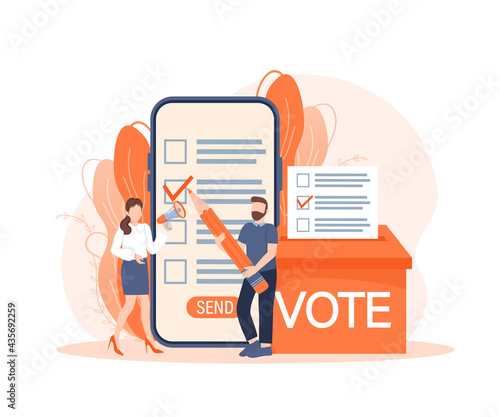 Cartoon icon. Cartoon character. Flat vote people for concept design. Poster design.