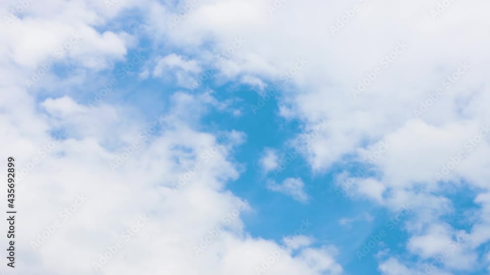 Sunny blue sky with moving white clouds Sunny blue sky with moving white clouds
