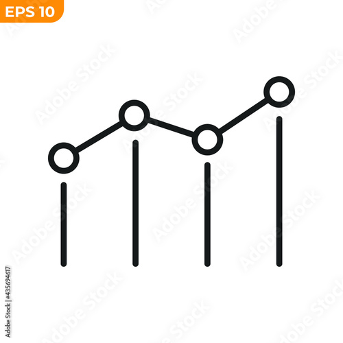 analytics graph chart icon symbol template for graphic and web design collection logo vector illustration