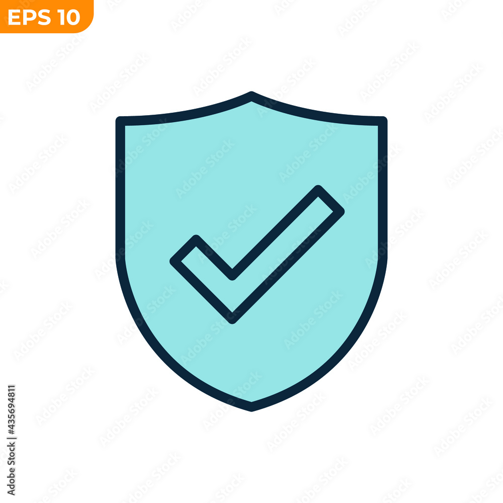 shield check icon symbol template for graphic and web design collection logo vector illustration shield check icon symbol template for graphic and web design collection logo vector illustration