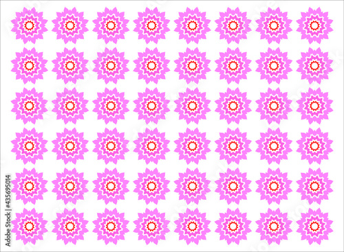 seamless pattern with pink flowers 2