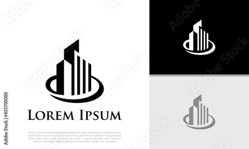 Real Estate Logo. Luxury Logo. Construction Architecture Building Logo Design Template Element	