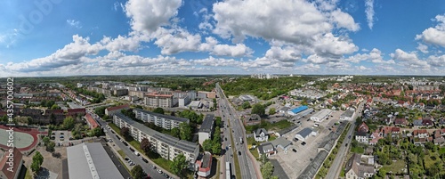 Neubrandenburg, 180°-Panorama Reitbahnviertel 2021