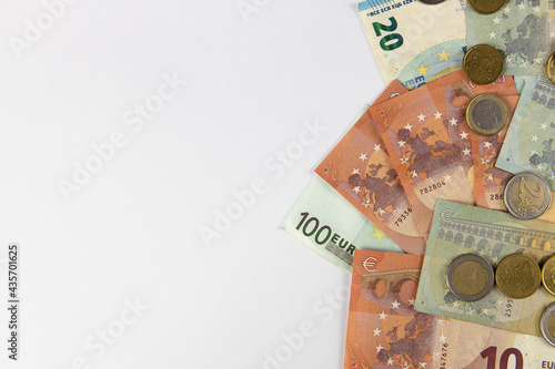 Tableau sur toile Background from euro money, copy space