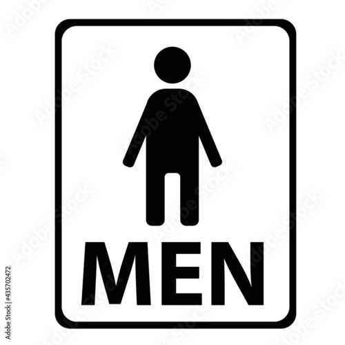 A man toilet symbol.
Icon for the male restroom.
Vector Design Eps 10.