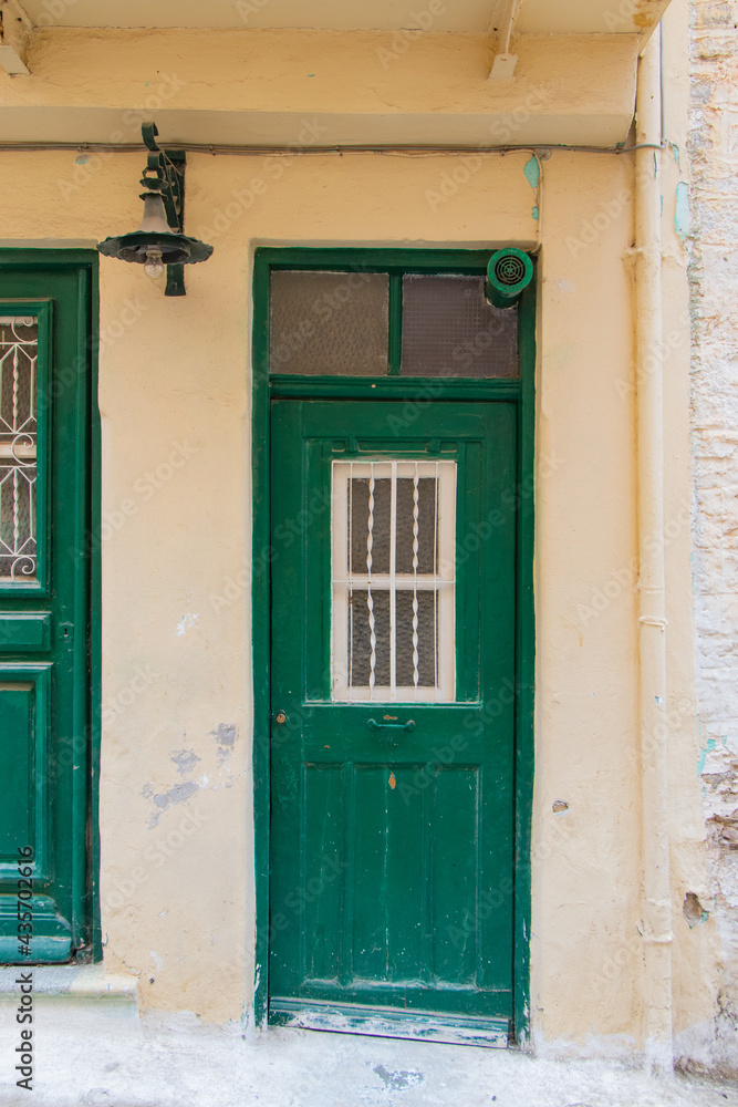 Door of traditional house at Pyrgi Vilage in South Chios Island