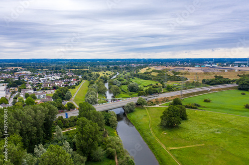 Panoramic view of the A59 motorway near Leverkusen