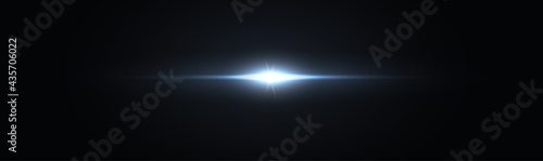 Glowing blue flare for futuristic and space design, vector illustration