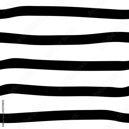 Black and white seamless stripes background. Hand drawn stripes pattern. Vector striped wallpaper.