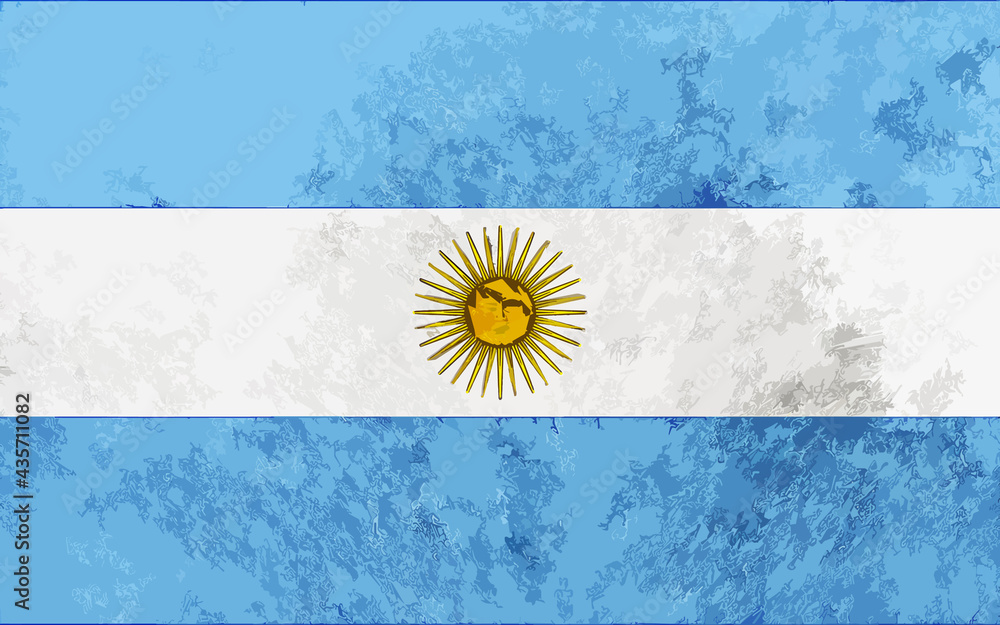 Bandera Argentina Vector AI (EPS 10) y JPEG - obrazy, fototapety, plakaty 