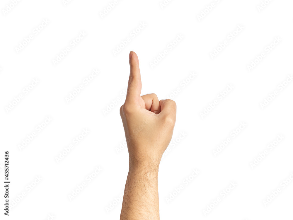 Pointing finger hand isolated on white background Pointing finger hand isolated on white background