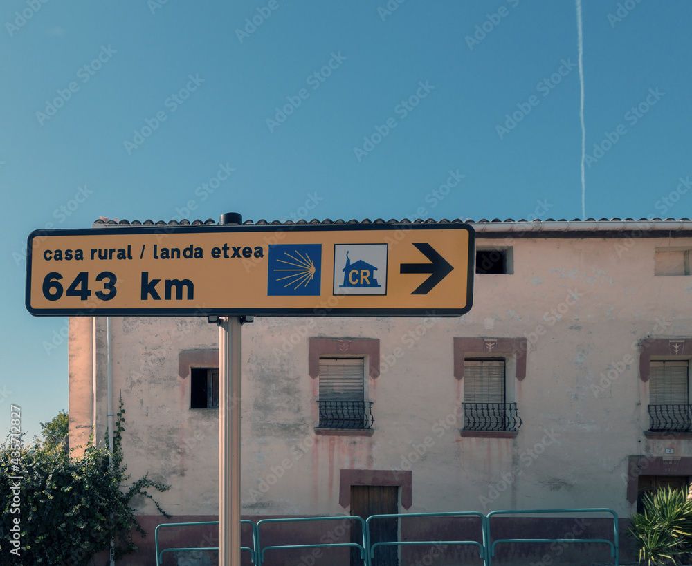 Naklejka premium Les chemins de Compostelle