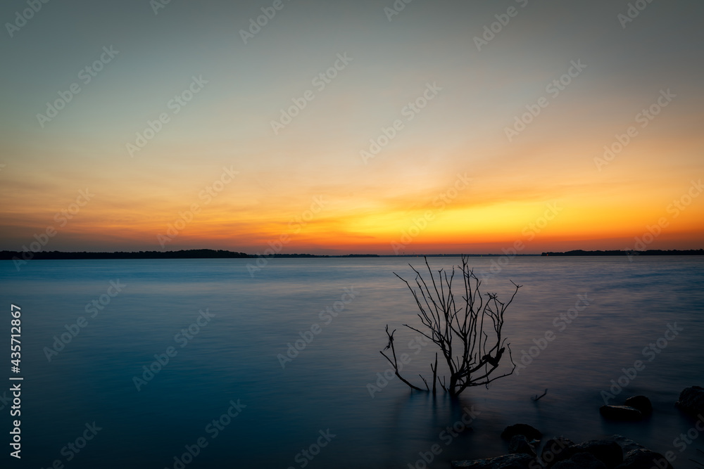 Lake Lavon during sunrise near Dallas, Texas