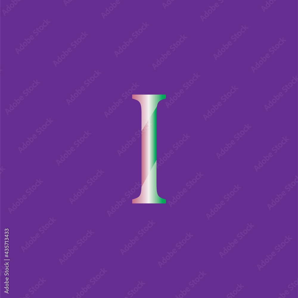 I letter logo icon vector template on purple background creative letter I icon. I vector. Print I letter logo icon vector template on purple background creative letter I icon. I vector. Print