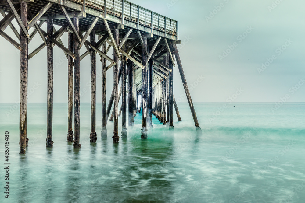 San Simeon pier on the William Randolph Hearst Memorial beach, California