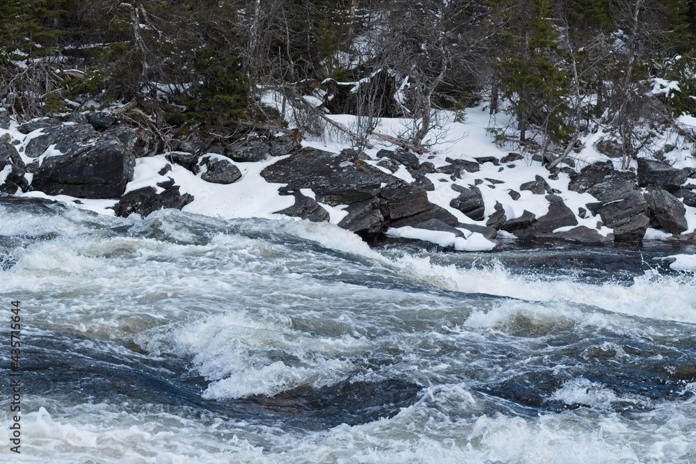 Tännforsen waterfall in northern Sweden