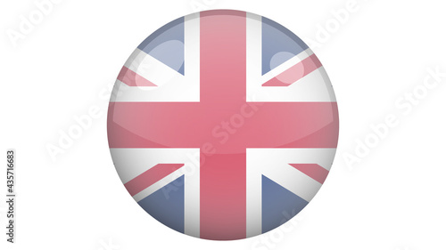 National flag of United kingdom in icon design. British flag vector