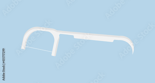 Oral and teeth care. Toothpicks isolated on blue background. Dental hygiene. Flat style vector illustration.