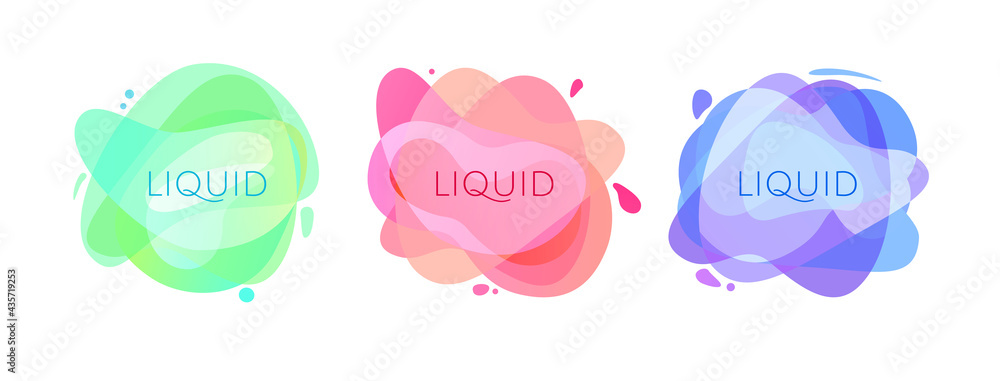 Abstract trendy vector fluid design elements background Abstract trendy vector fluid design elements background