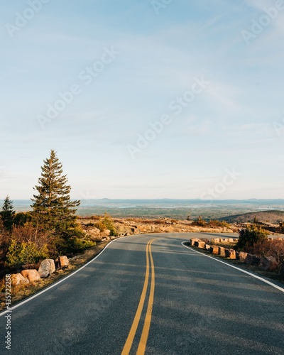 The road to Cadillac Mountain, in Acadia National Park, Maine