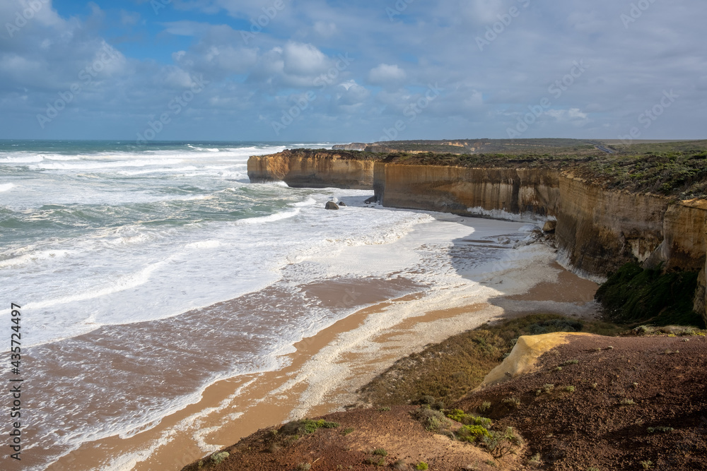 Rugged scenic coastline on the Great Ocean Road, Victoria, Australia
