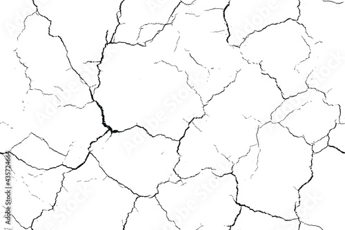 Cracked seamless pattern texture. Black repeated cracks on white background. Noise Fashion Pop Art Design Pattern.