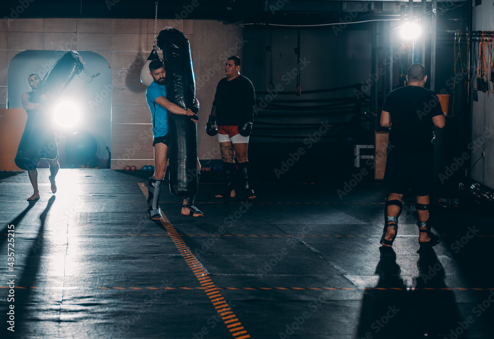 Fototapeta premium Professional fighter prepare for hardwork training