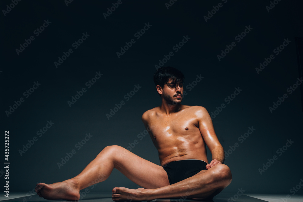 Strong athletic man in underwear Strong athletic man in underwear