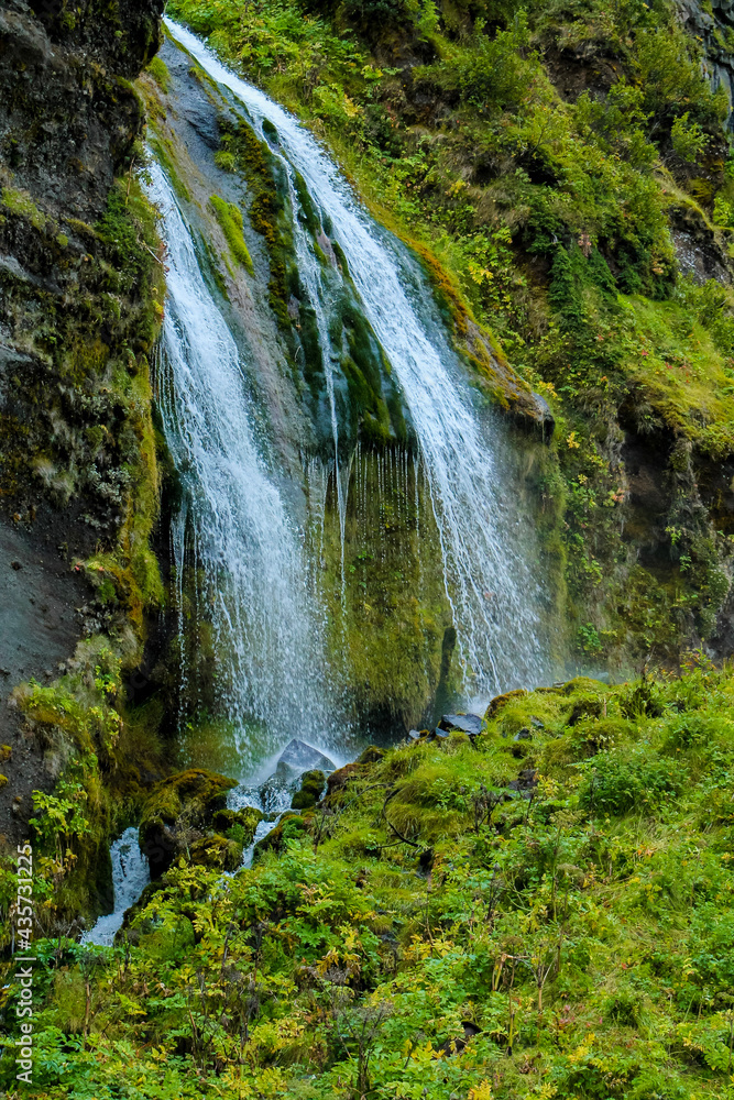 waterfall in the mountains