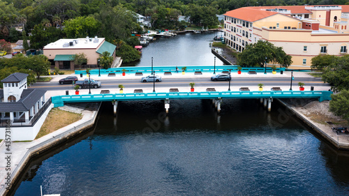 Downtown New Port Richey Florida Cotee River Bridge