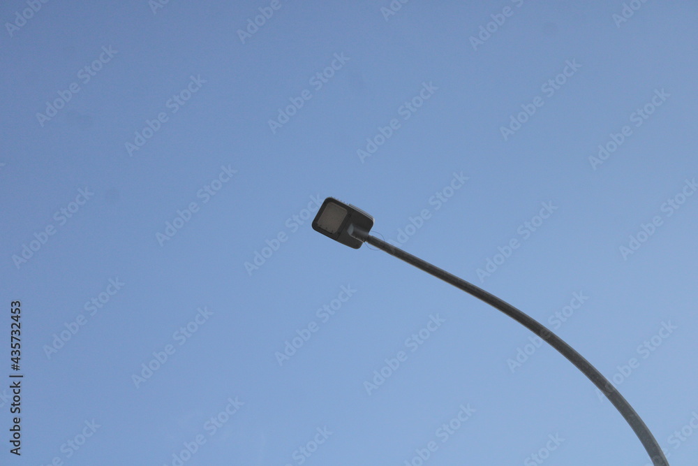 street lamp on blue sky background street lamp on blue sky background