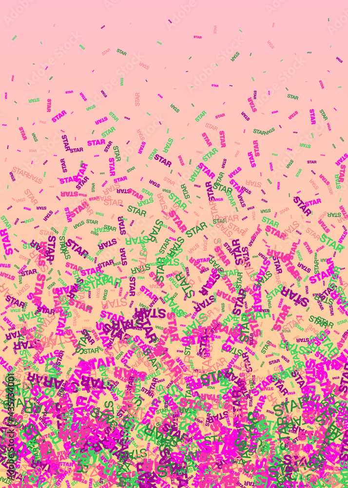 Pink Background with Falling Words