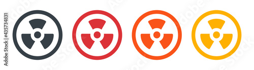 Radioactive / radiation symbol icon vector illustration.