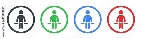 Sitting on bench icon vector illustration