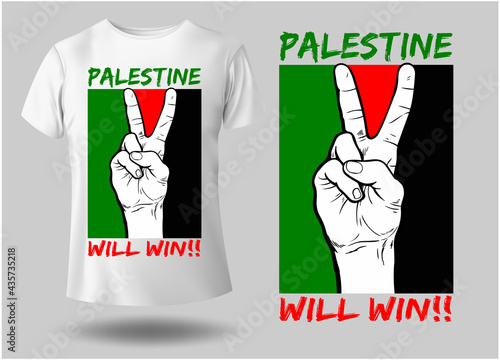 Palestine will win t-shirt vector design