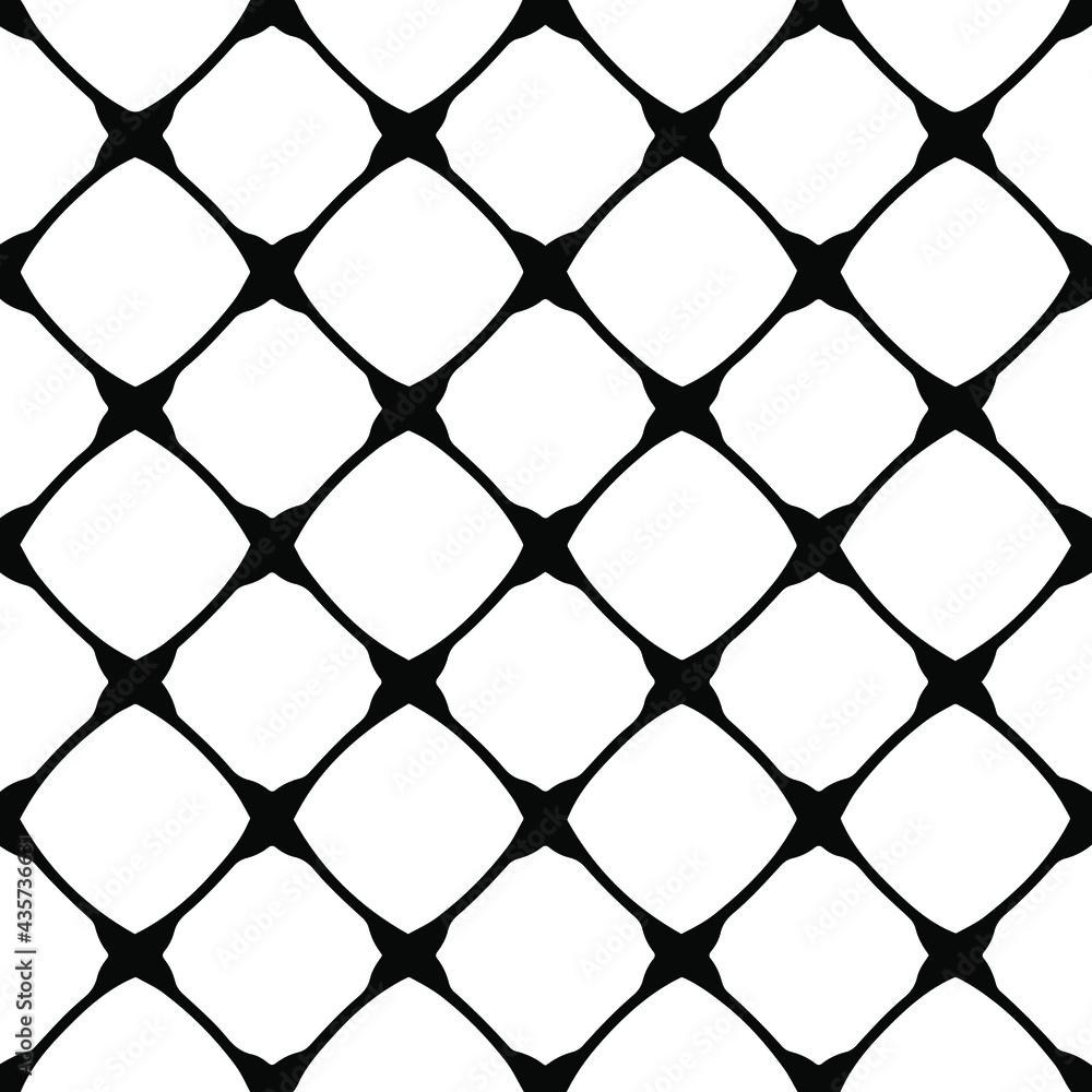 Fototapeta premium : Geometric vector pattern with Black and white colors. Seamless abstract ornament for wallpapers and backgrounds.