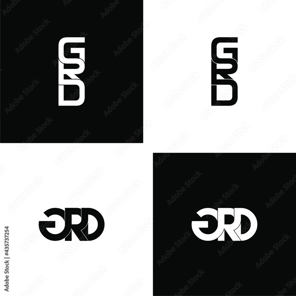grd letter original monogram logo design grd letter original monogram logo design