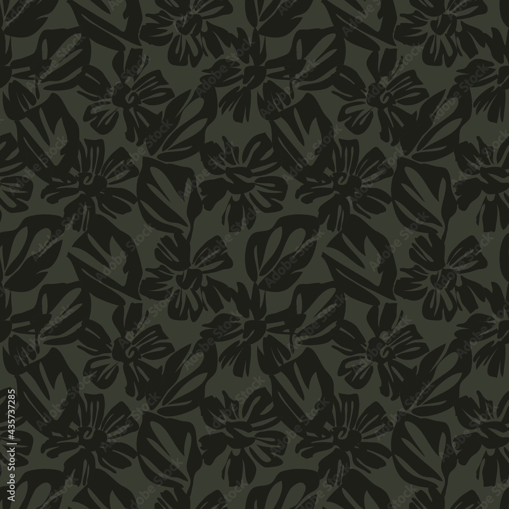 Green Botanical Floral Seamless Pattern Background Green Botanical Floral Seamless Pattern Background