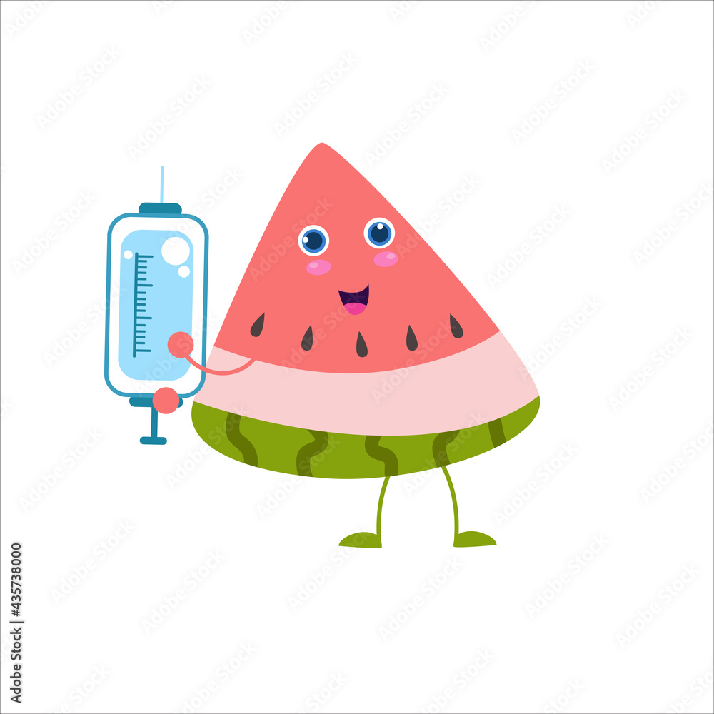 cute watermelon character vector template design illustration cute watermelon character vector template design illustration
