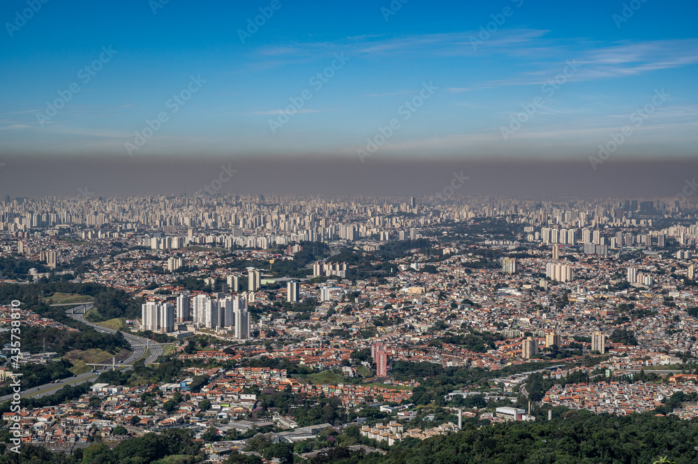 vista da cidade de São Paulo fotografada do ponto mais alto da cidade