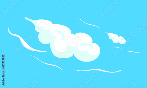 weather cloud icon set on blue background