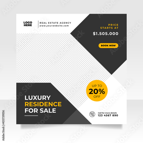 Real estate sale social media post banner template