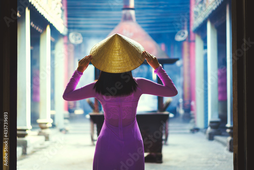 Beautiful vietnamese woman in Ao Dai