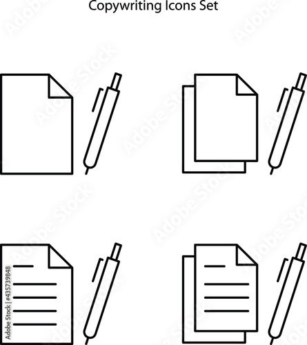 copywriter icons isolated on white background. copywriter icon trendy and modern copywriter symbol for logo, web, app, UI. copywriter icon simple sign.