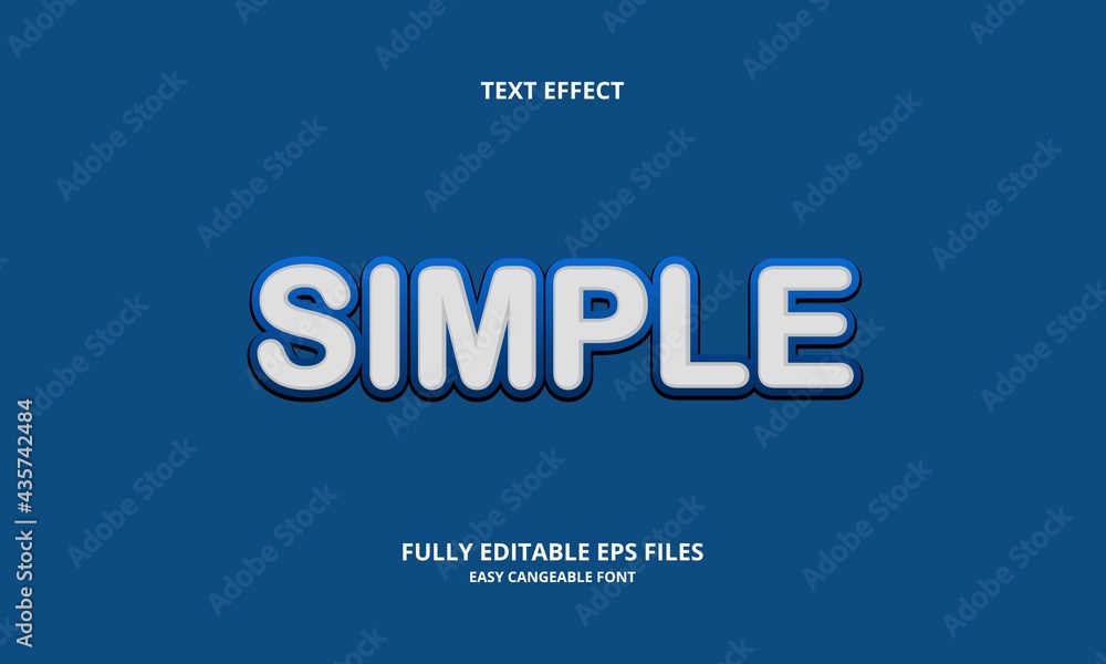 simple style editable text effect simple style editable text effect