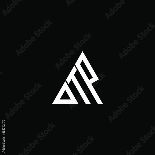 D T P letter logo creative design. DTP icon